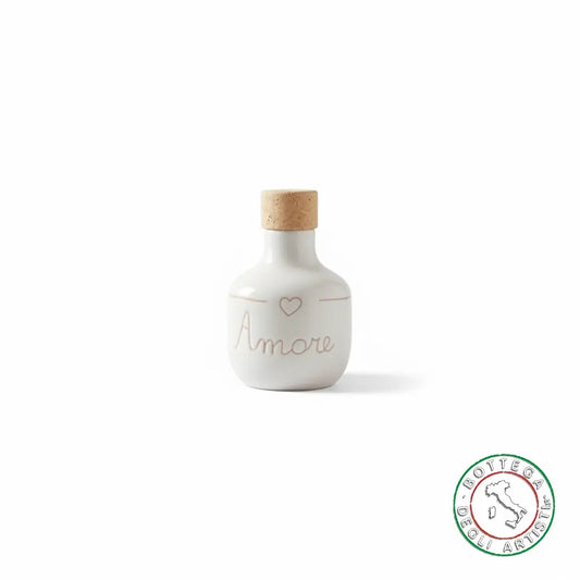 bomboniera ampolla oliera ceramica personalizzata graffiti emozioni amore 100ml