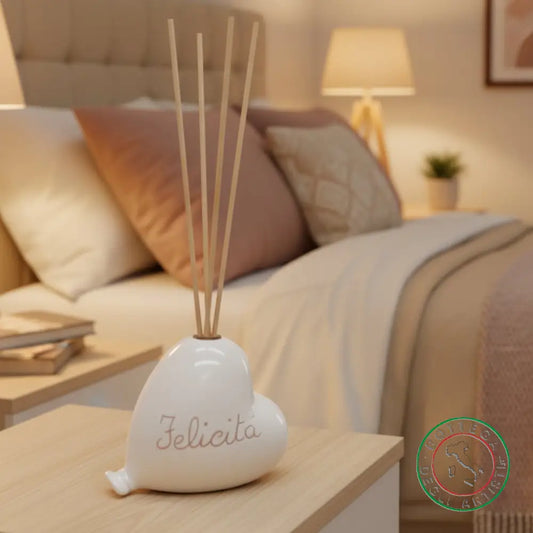 bomboniera profumatore ceramica personalizzata graffito emozioni felicità