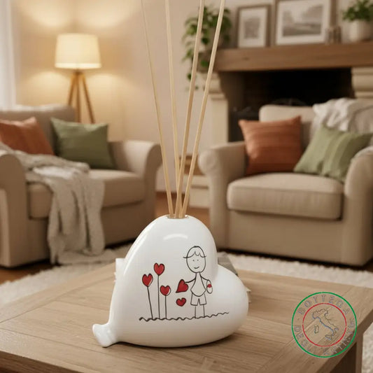 bomboniera profumatore ceramica personalizzata pupazzi bimbo