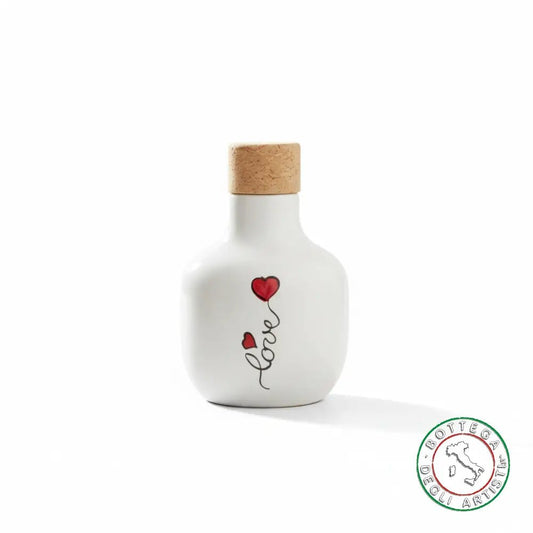 bomboniera ampolla oliera ceramica personalizzata frase love 100ml