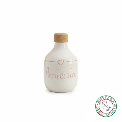 bomboniera ampolla oliera ceramica personalizzata graffiti emozioni amicizia 200ml