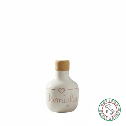 Personalisierte Keramik-Ölflasche, Gastgeschenk, Graffiti-Motiv, Emotionen, Familie, 100 ml