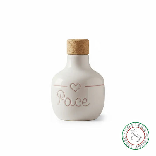 bomboniera ampolla oliera ceramica personalizzata graffiti emozioni pace 100ml