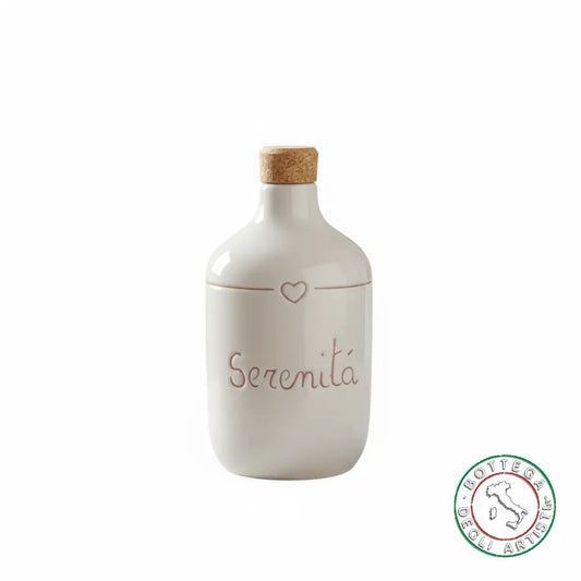 bomboniera ampolla oliera ceramica personalizzata graffiti emozioni serenità 400ml