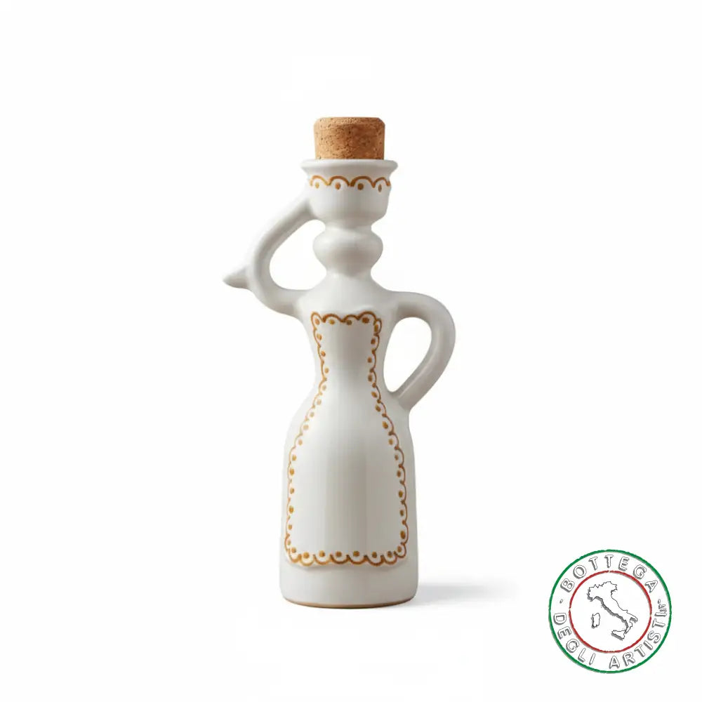 Lady Favor Keramik-Ölflasche, personalisiert mit gebürsteter Stickerei, orange, 200 ml