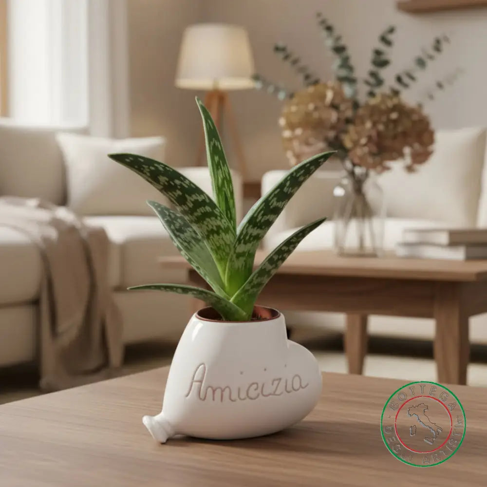 bomboniera porta piantina ceramica personalizzata graffito emozioni amicizia