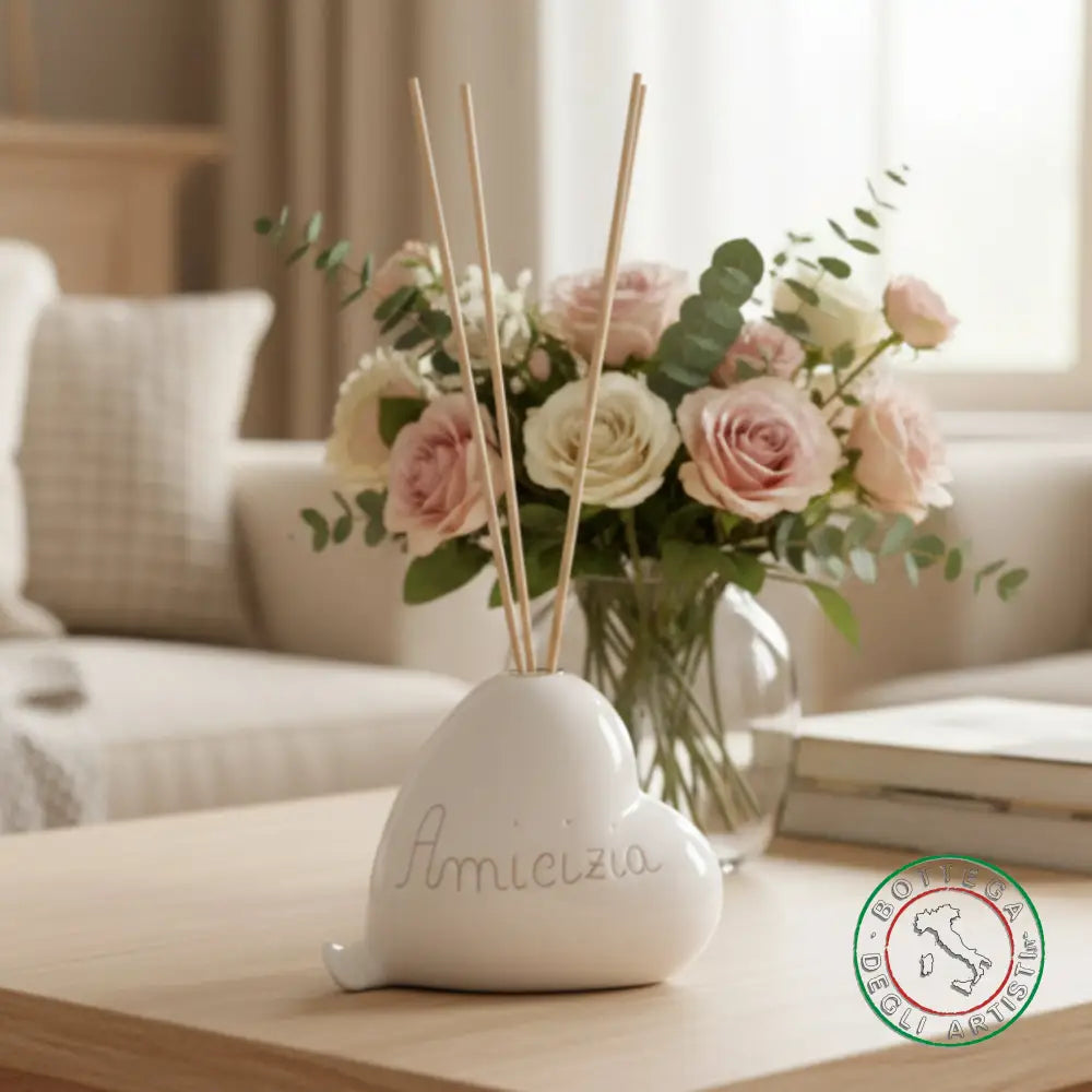 bomboniera profumatore ceramica personalizzata graffito emozioni amicizia