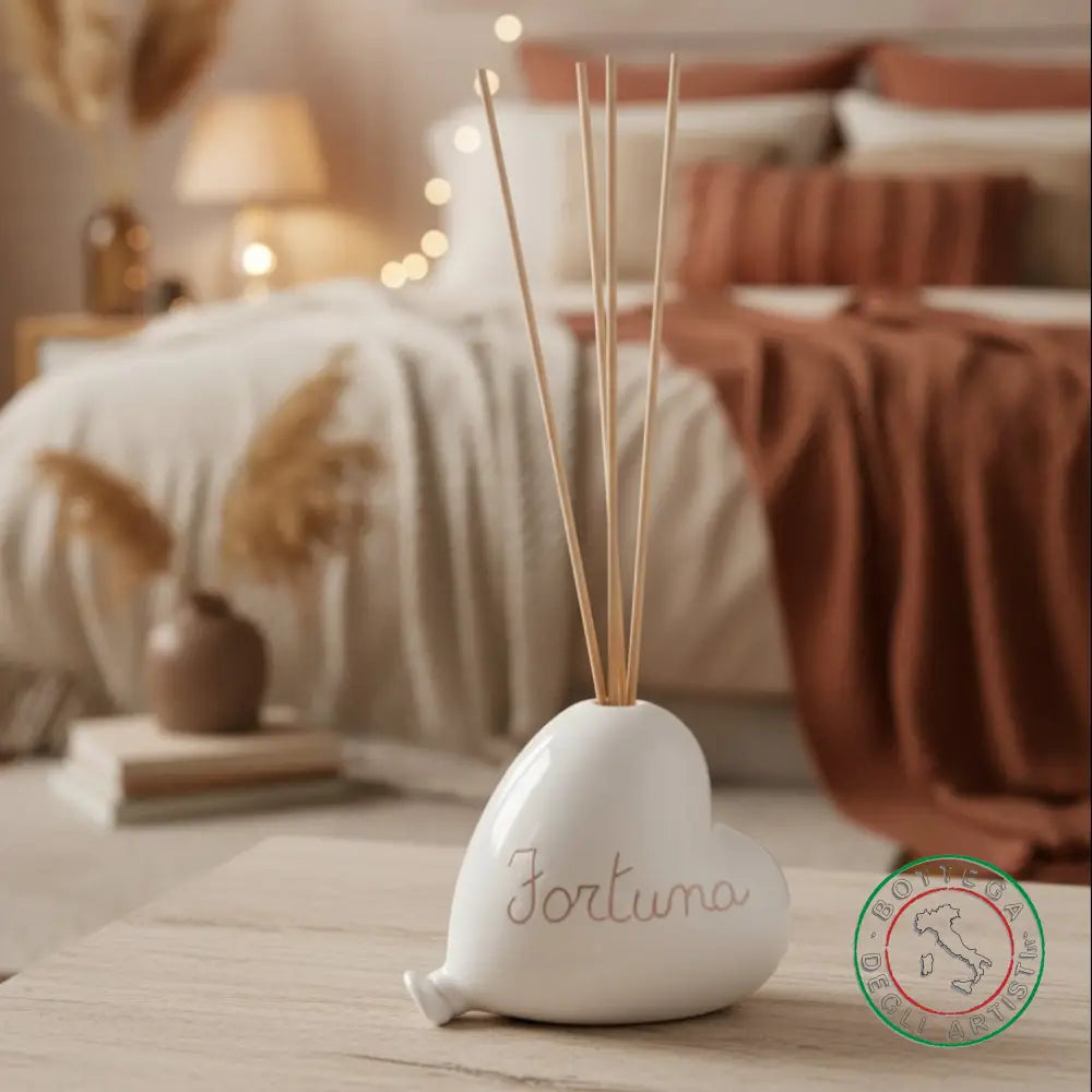 bomboniera profumatore ceramica personalizzata graffito emozioni fortuna