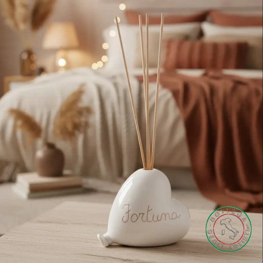 bomboniera profumatore ceramica personalizzata graffito emozioni fortuna