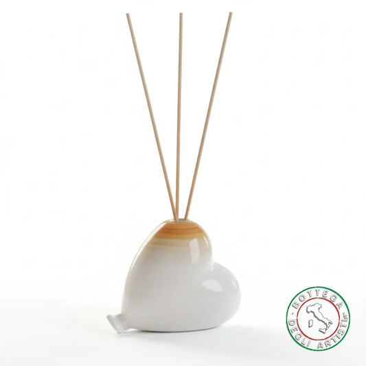 Bomboniera Profumatore Ceramica Personalizzata Pennellata Arancio