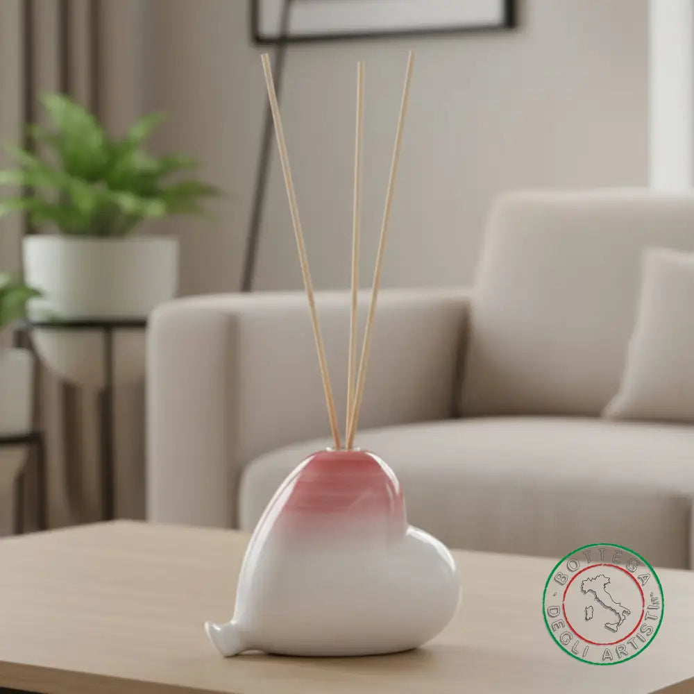 bomboniera profumatore ceramica personalizzata pennellata rosa