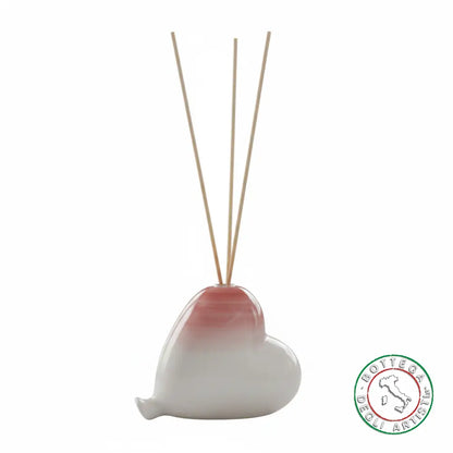 Bomboniera Profumatore Ceramica Personalizzata Pennellata Rosa