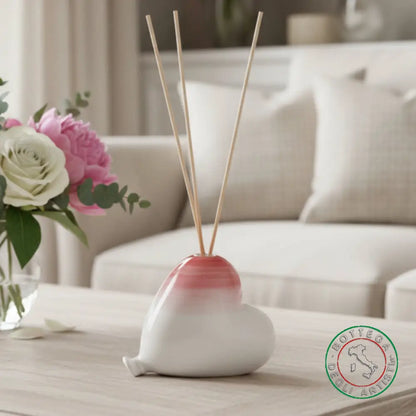 bomboniera profumatore ceramica personalizzata pennellata rosso