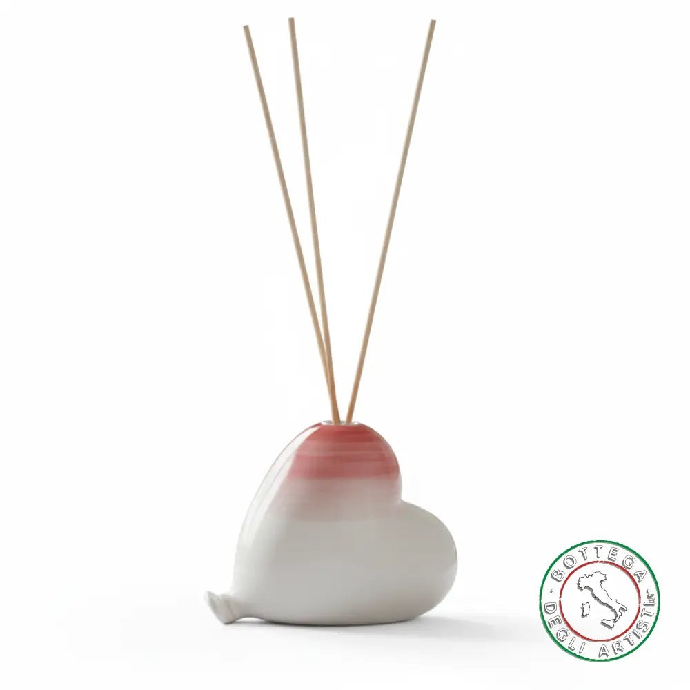 Bomboniera Profumatore Ceramica Personalizzata Pennellata Rosso