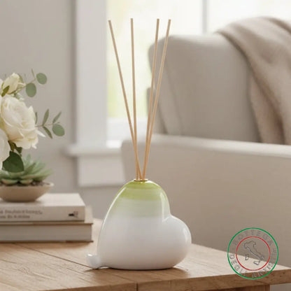 bomboniera profumatore ceramica personalizzata pennellata verde