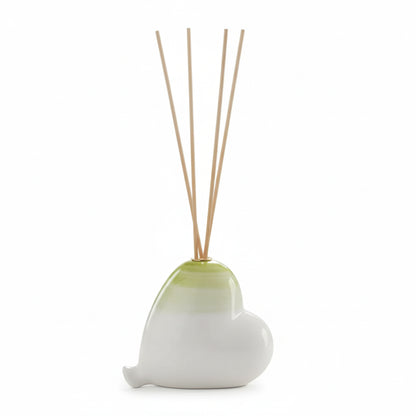 Bomboniera Profumatore Ceramica Personalizzata Pennellata Verde