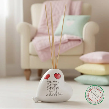 bomboniera profumatore ceramica personalizzata pupazzi bimbi