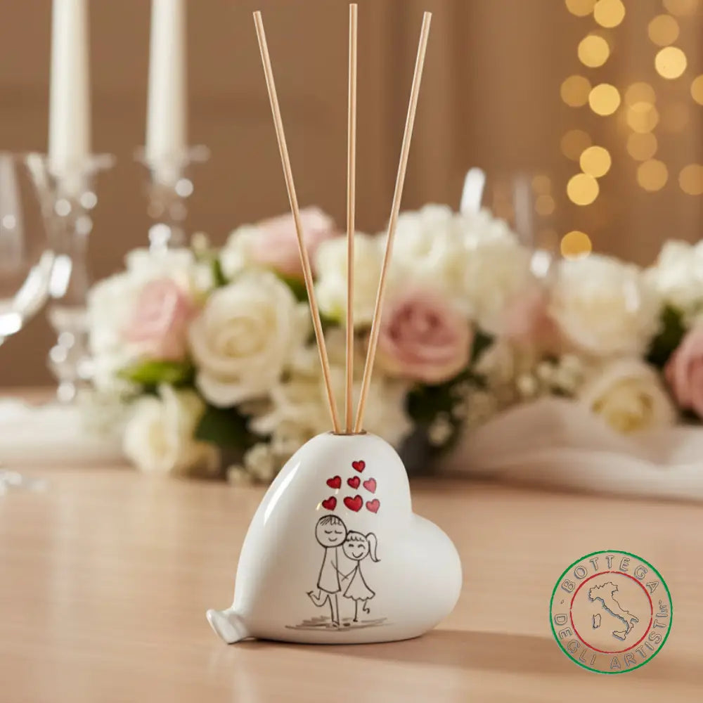 bomboniera profumatore ceramica personalizzata pupazzi innamorati
