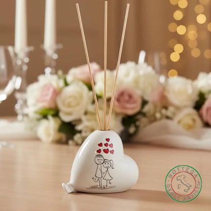 bomboniera profumatore ceramica personalizzata pupazzi innamorati