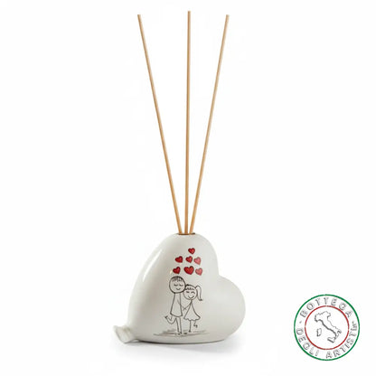 Bomboniera Profumatore Ceramica Personalizzata Pupazzi Innamorati