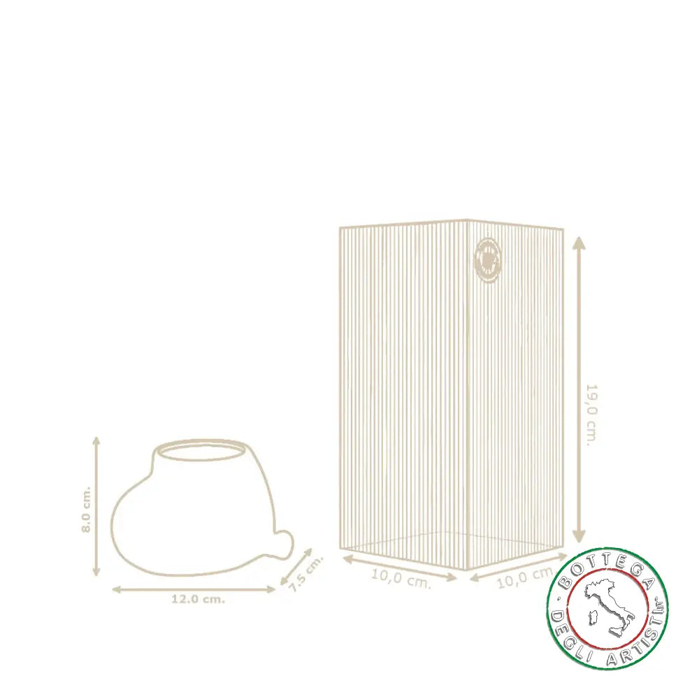 Bomboniera Porta Piantina Ceramica Personalizzata Pennellato Rosa