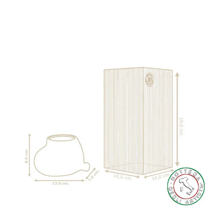 Bomboniera Porta Piantina Ceramica Personalizzata Graffito Emozioni Amore