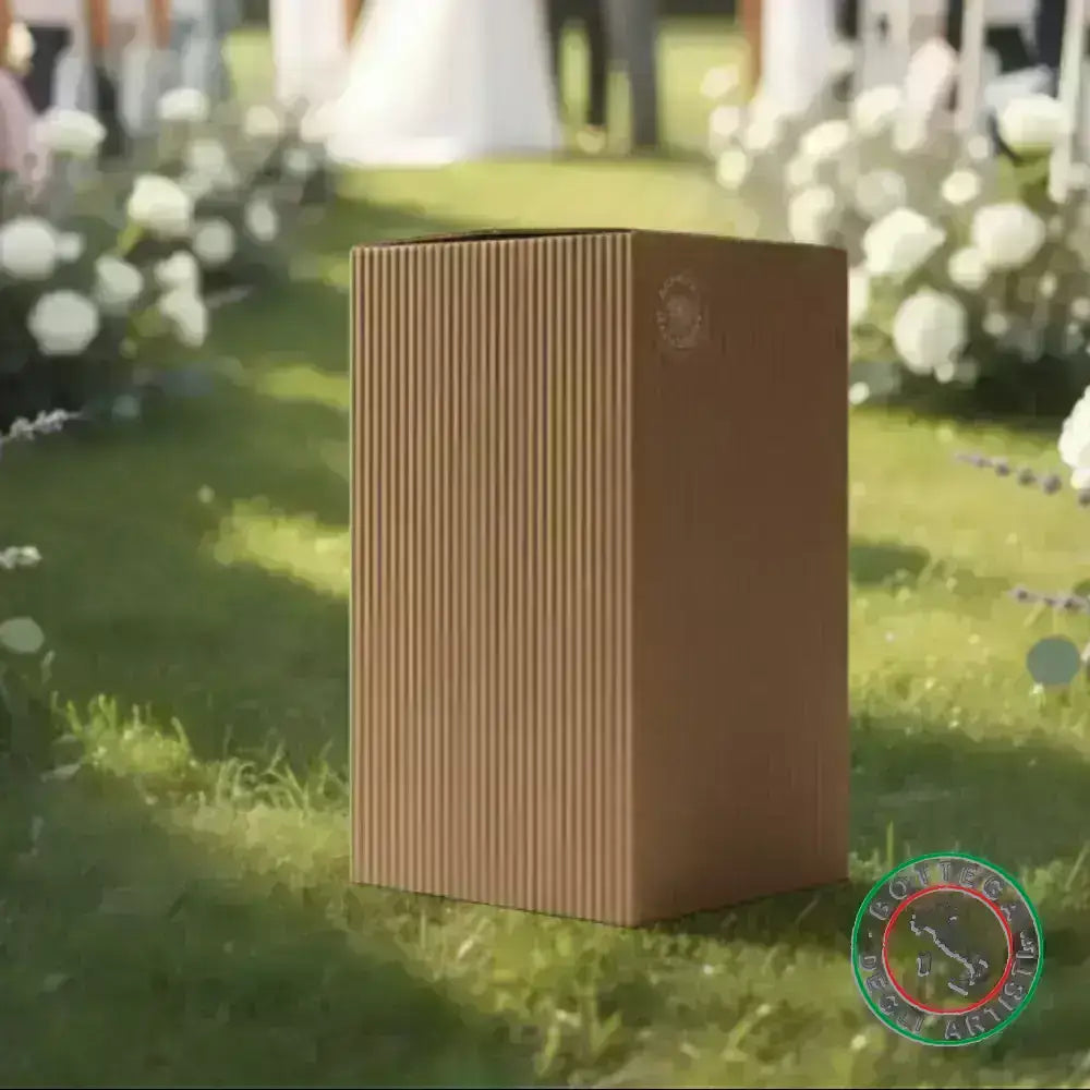 Bomboniera Dama Oliera Ceramica Personalizzata Fascia Pennellata Viola 200ml