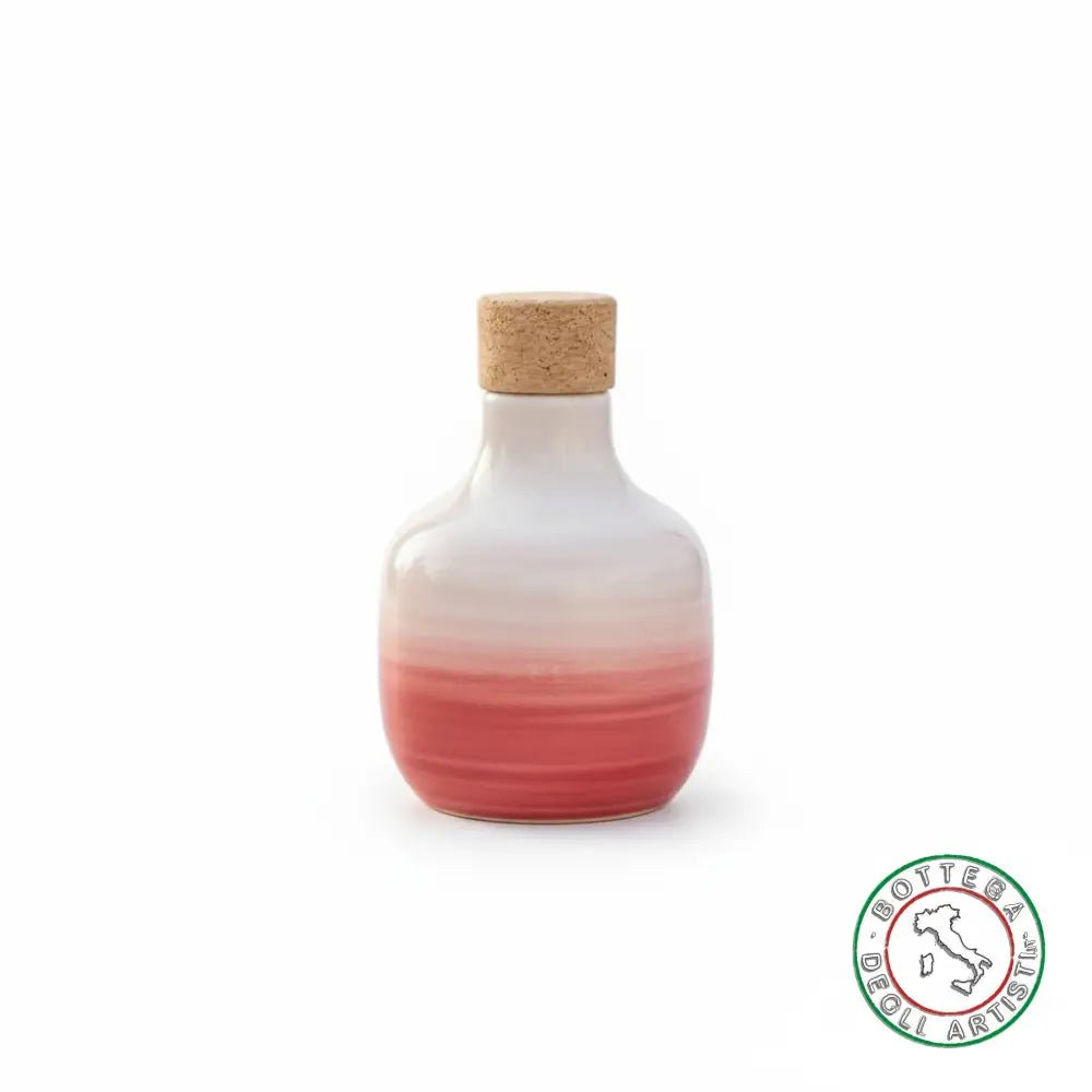 Personalisierte Keramik-Ölflasche mit rosa Pinselstrichmuster, 100 ml, Gastgeschenk zur Hochzeit
