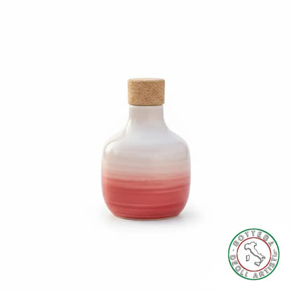 Personalisierte Keramik-Ölflasche mit rosa Pinselstrichmuster, 100 ml, Gastgeschenk zur Hochzeit