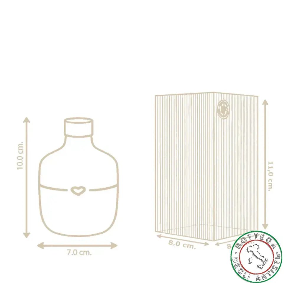 Personalisierte Keramik-Ölflasche mit türkisfarbenem Pinselstrichmuster, 100 ml, Gastgeschenk für Hochzeiten