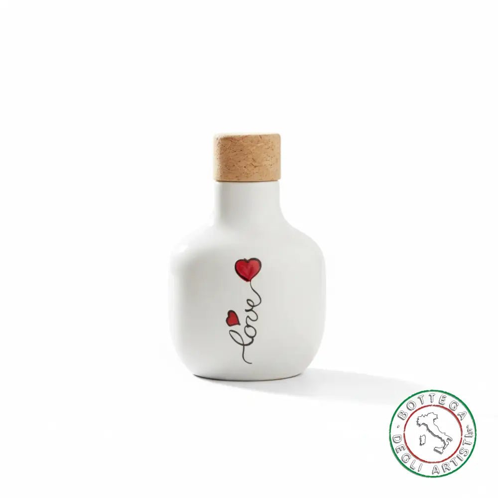 Personalized ceramic oil cruet favor with a 100ml love phrase