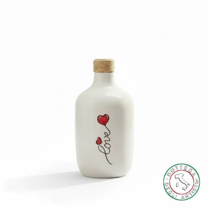 bomboniera ampolla oliera ceramica personalizzata frase love 400ml