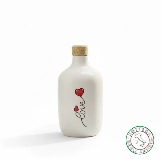 bomboniera ampolla oliera ceramica personalizzata frase love 400ml