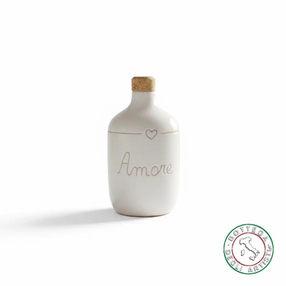 bomboniera ampolla oliera ceramica personalizzata graffiti emozioni amore 400ml