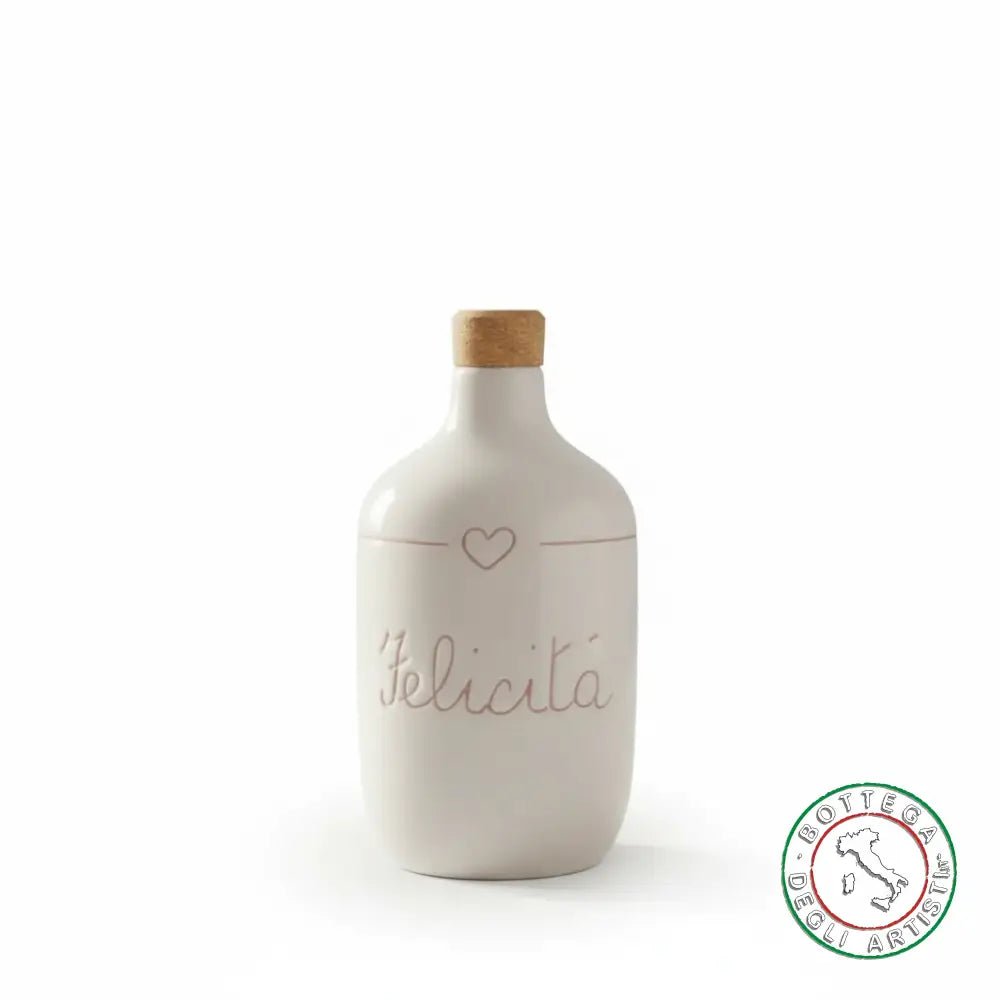 bomboniera ampolla oliera ceramica personalizzata graffiti emozioni felicità 400ml