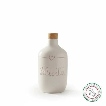 bomboniera ampolla oliera ceramica personalizzata graffiti emozioni felicità 400ml
