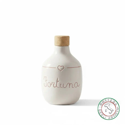 Personalized ceramic oil cruet bomboniere graffiti emotions luck 200ml