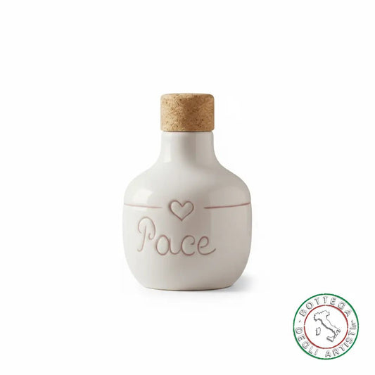 bomboniera ampolla oliera ceramica personalizzata graffiti emozioni pace 100ml