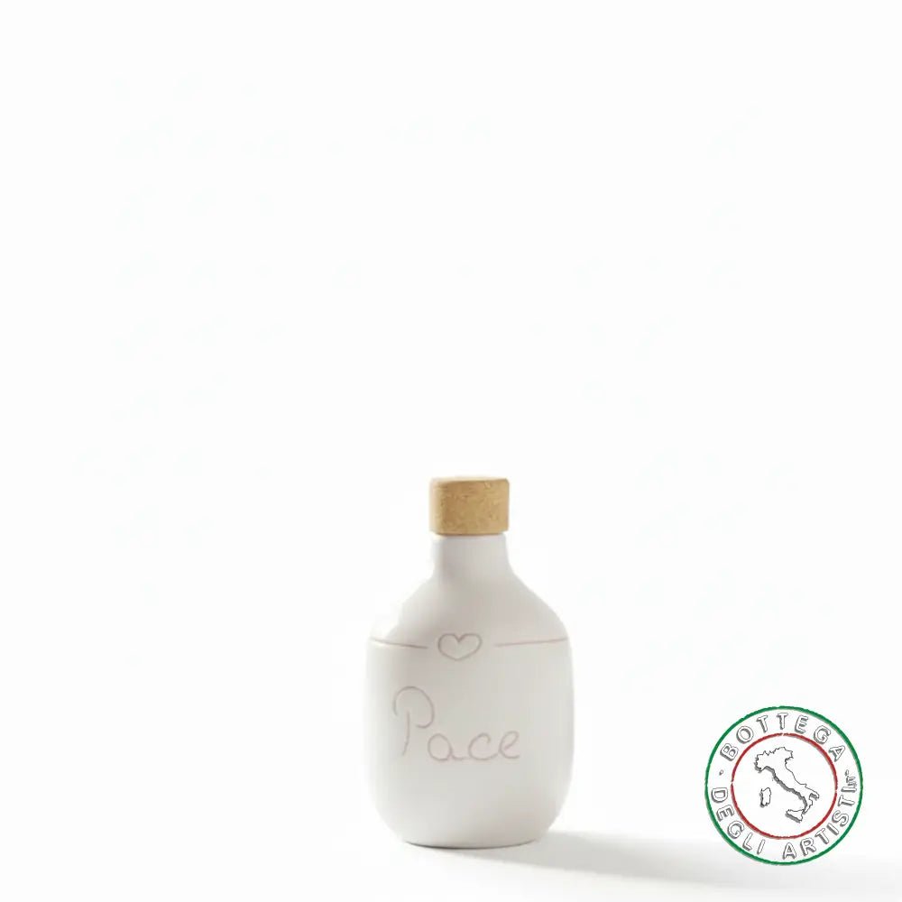 bomboniera ampolla oliera ceramica personalizzata graffiti emozioni pace 200ml