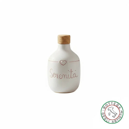bomboniera ampolla oliera ceramica personalizzata graffiti emozioni serenità 200ml