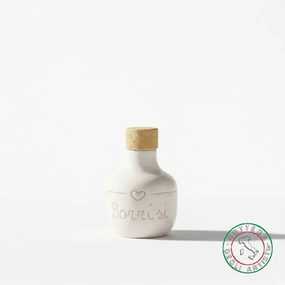 bomboniera ampolla oliera ceramica personalizzata graffiti emozioni sorrisi 100ml