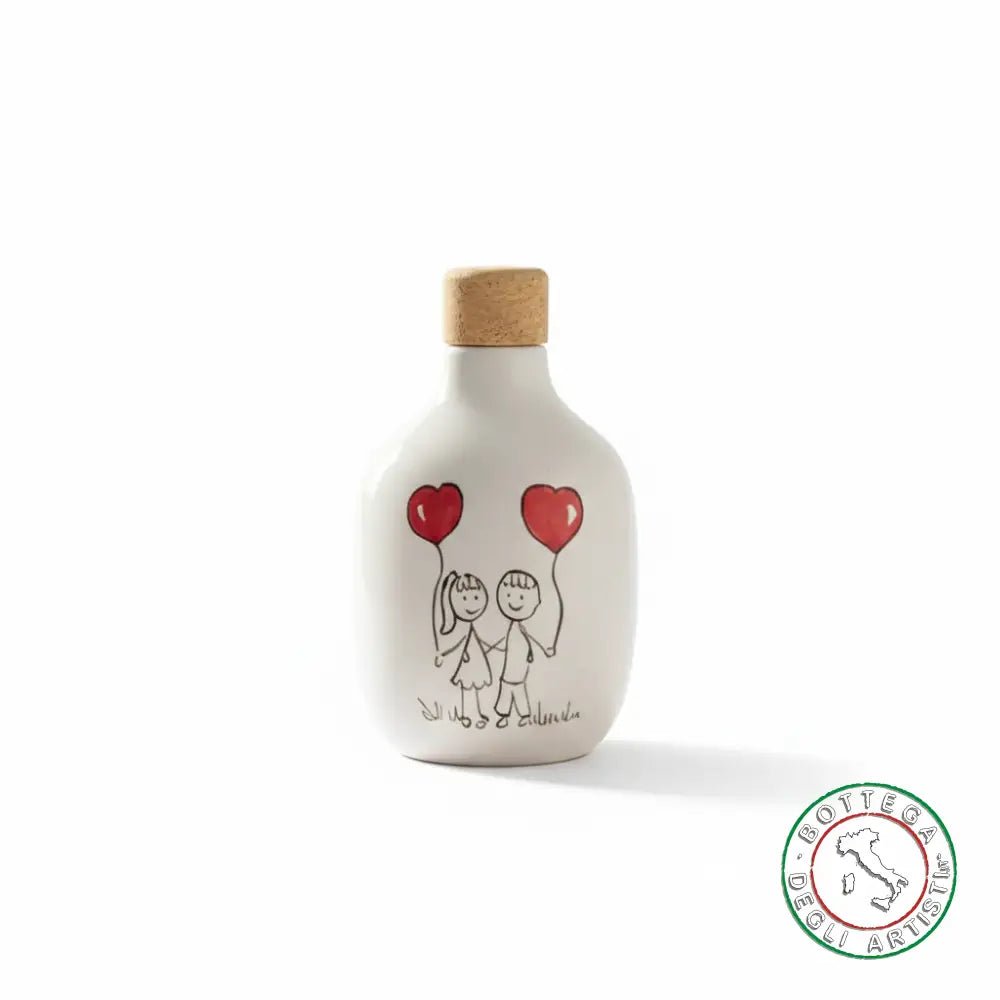 Personalized ceramic oil cruet with children's stuffed animals 200ml wedding favor