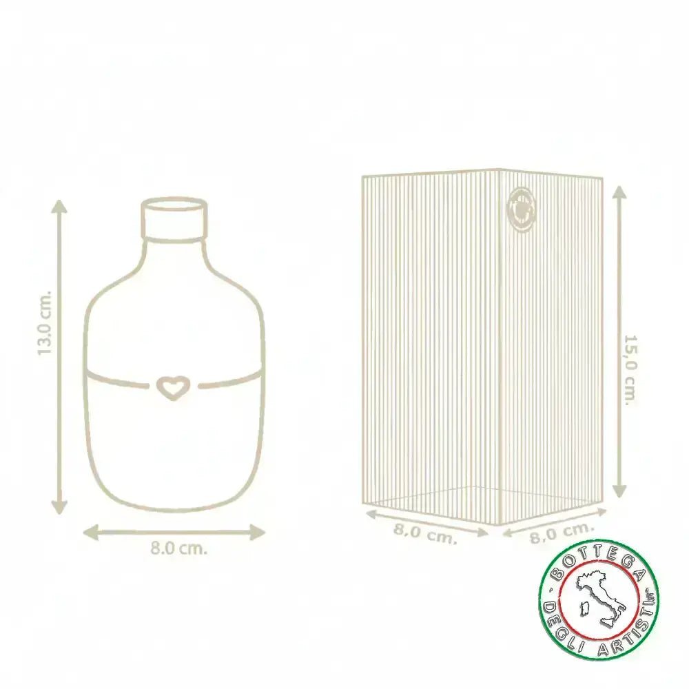 bomboniera ampolla oliera ceramica personalizzata graffiti emozioni pace 200ml