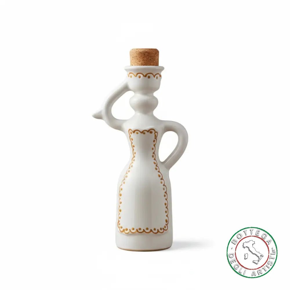 Lady Favor Ceramic Oil Cruet Personalized Brushed Embroidery Orange 200ml