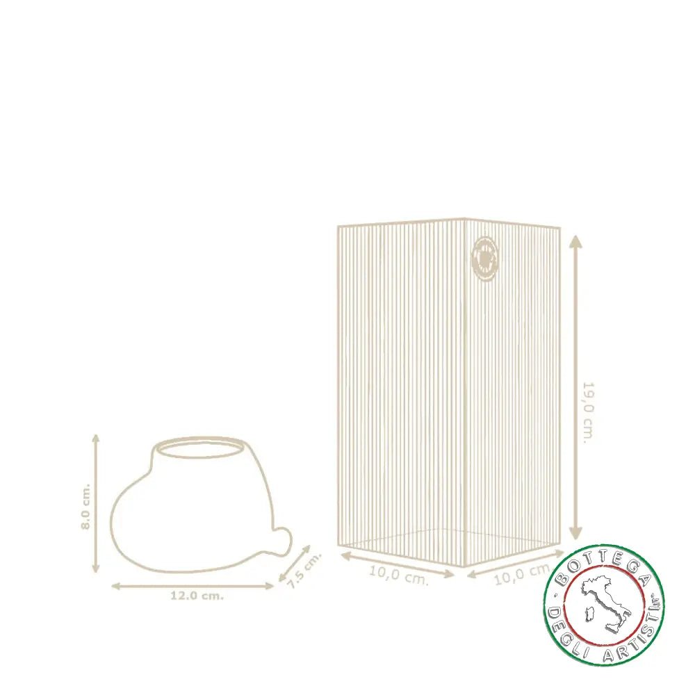 Bomboniera Porta Piantina Ceramica Personalizzata Graffito Emozioni Gioia
