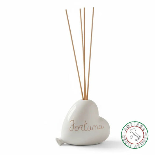 Bomboniera Profumatore Ceramica Personalizzata Graffito Emozioni Fortuna