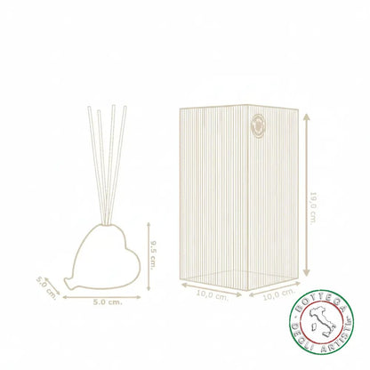 Bomboniera Profumatore Ceramica Personalizzata Pennellata Tortora