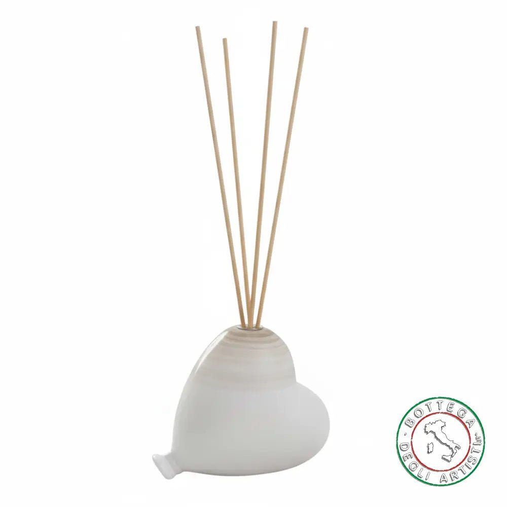 Bomboniera Profumatore Ceramica Personalizzata Pennellata Tortora