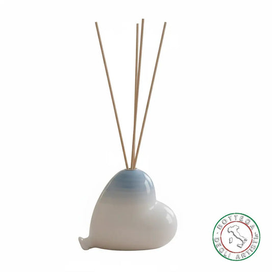 Personalized Ceramic Air Freshener Favor with Turquoise Brushstroke